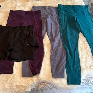 Bundle!!  4 Size Small Athleta bottoms!  Leggings and shorts